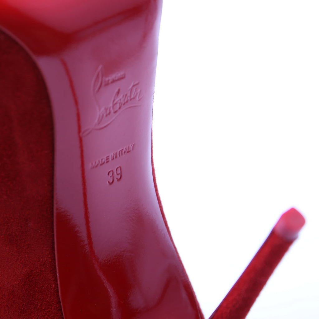 Pigalle Follies 100 Suede Pumps Size 39 Red