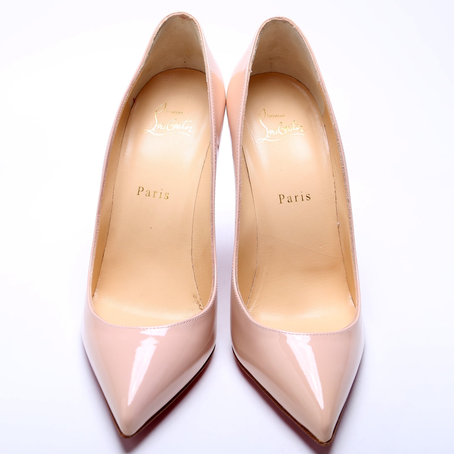 Pigalle Follies 100 Patent Leather Size 39 Nude