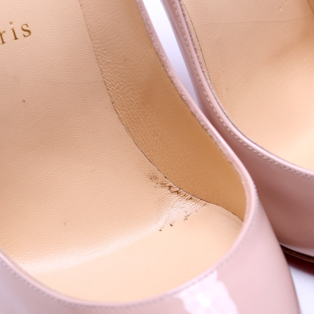 Pigalle Follies 100 Patent Leather Size 39 Nude