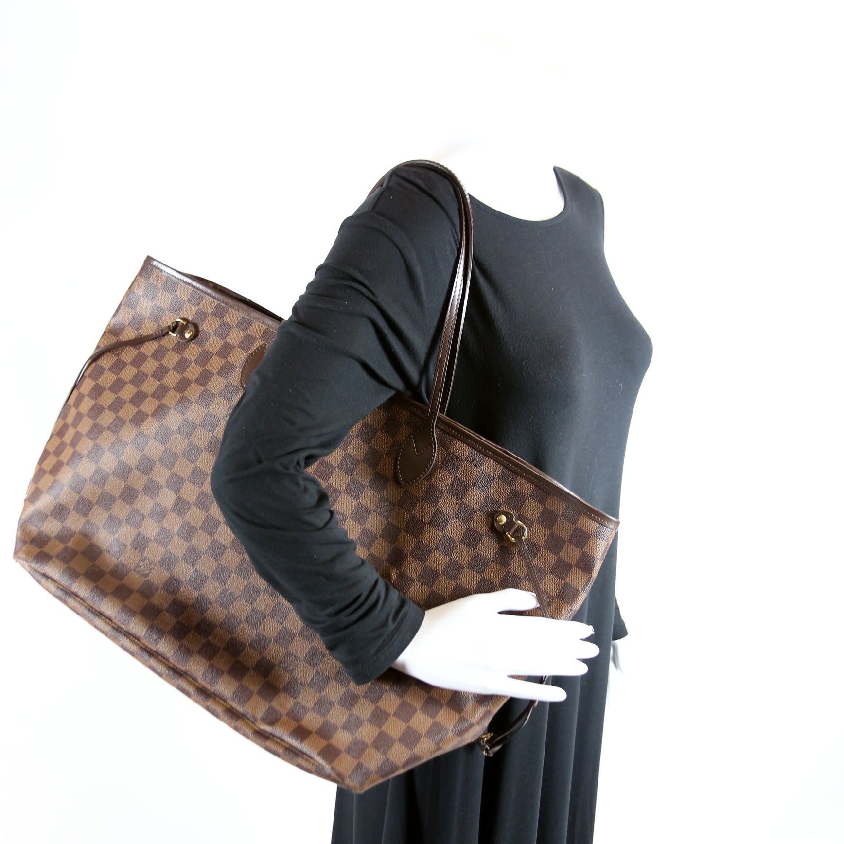 Neverfull with Wallet GM Damier Ebene