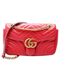 Marmont Leather Shoulder Small Flap Red