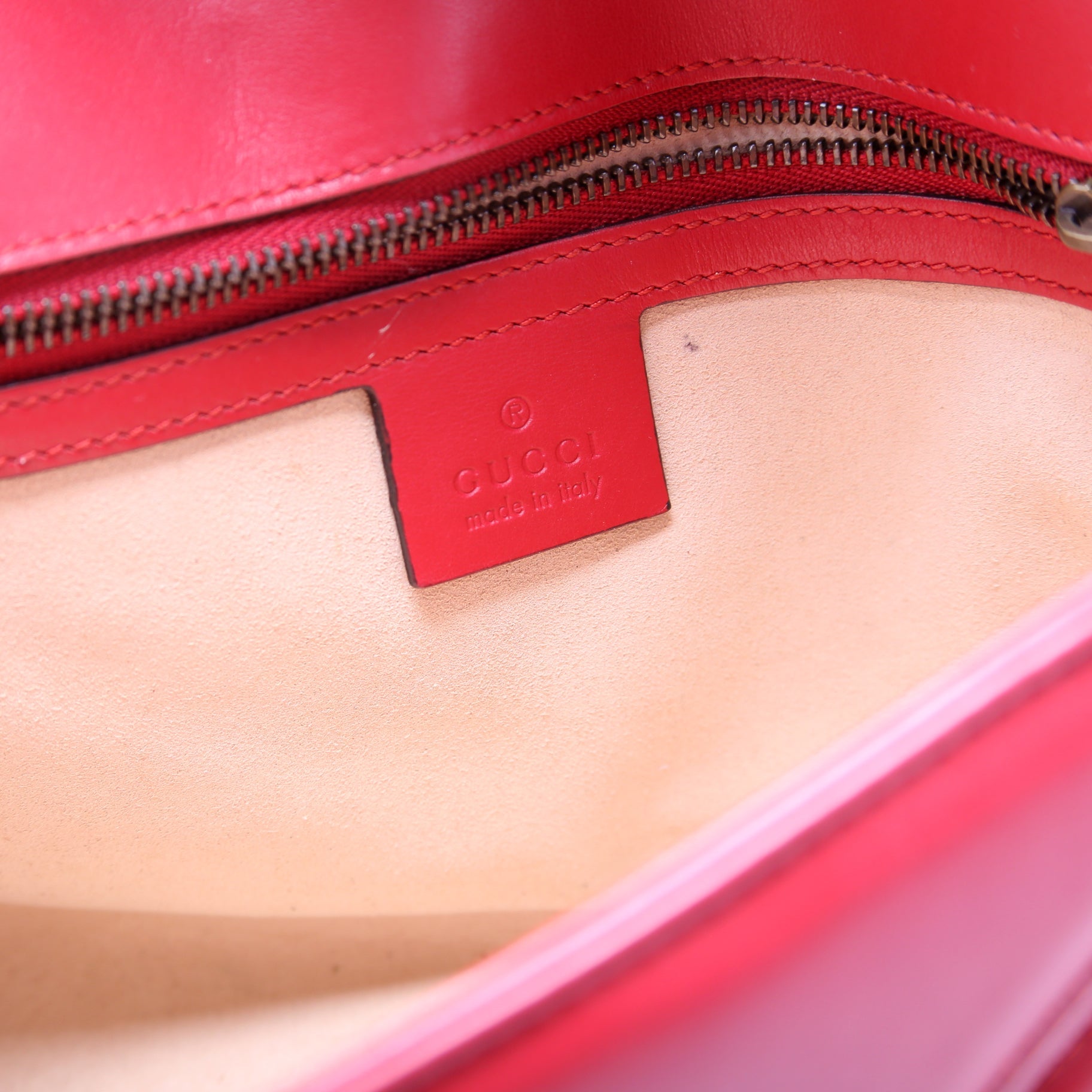 Marmont Leather Shoulder Small Flap Red