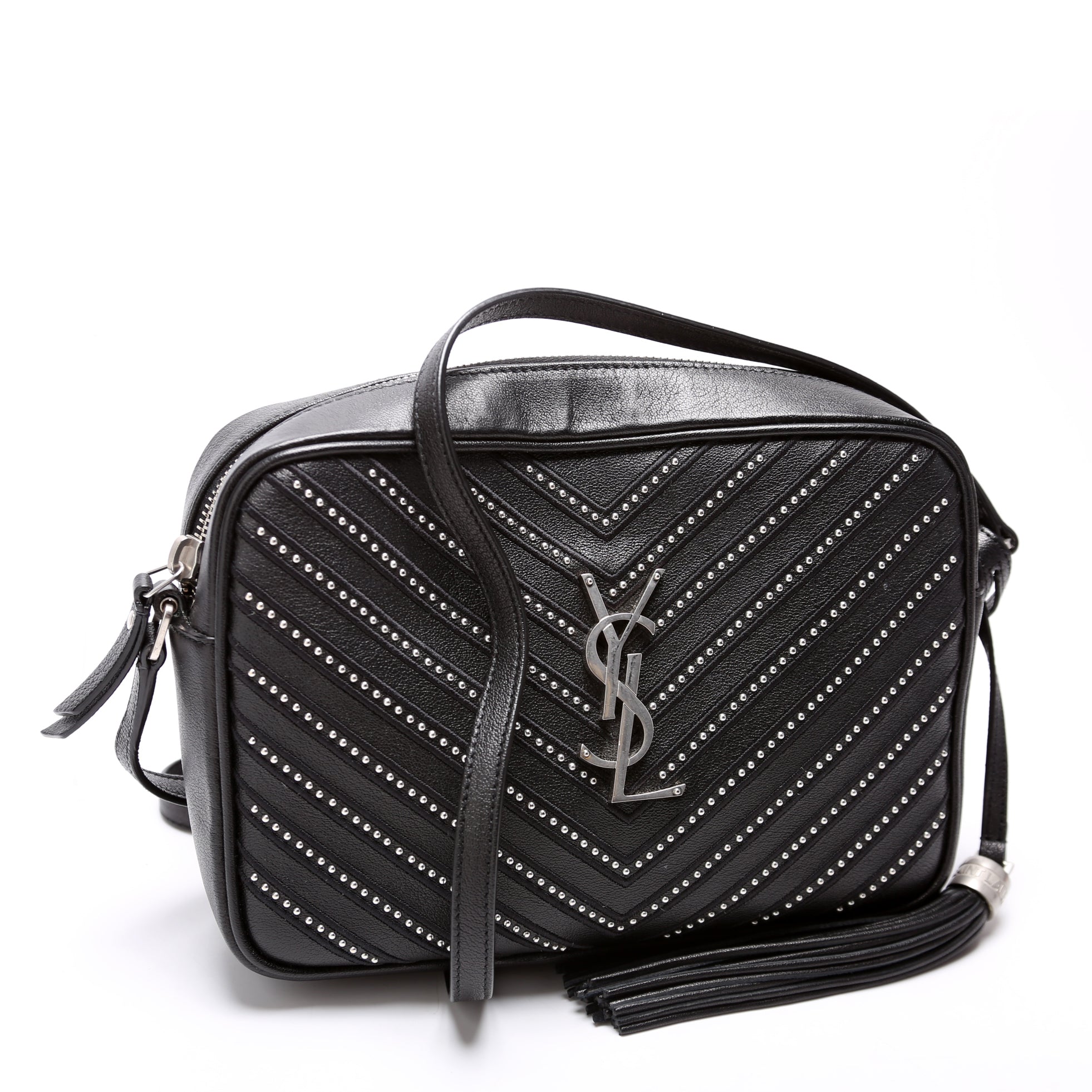 Lou Camera Bag Studded Calfskin 612544 Black
