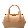 Joyce Frame Bag Medium Calfskin Tan