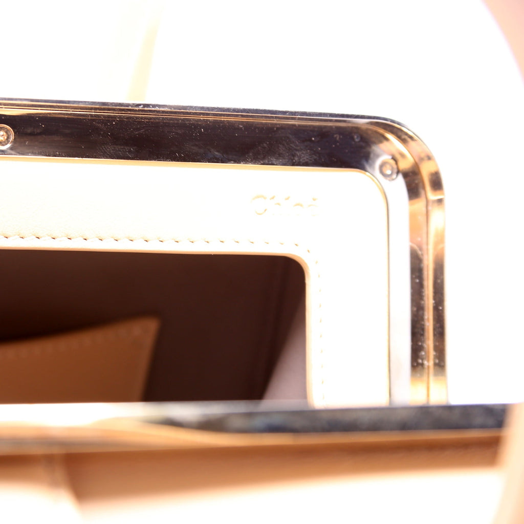Joyce Frame Bag Medium Calfskin Tan