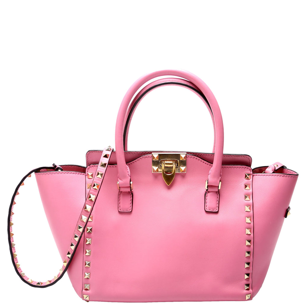 Rockstud Double Handle Tote Small Pink