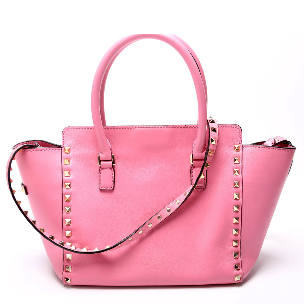 Rockstud Double Handle Tote Small Pink