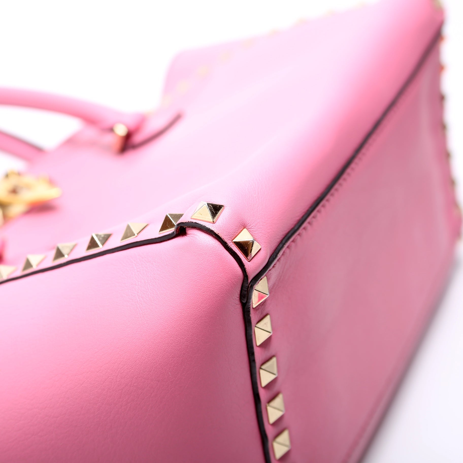 Rockstud Double Handle Tote Small Pink