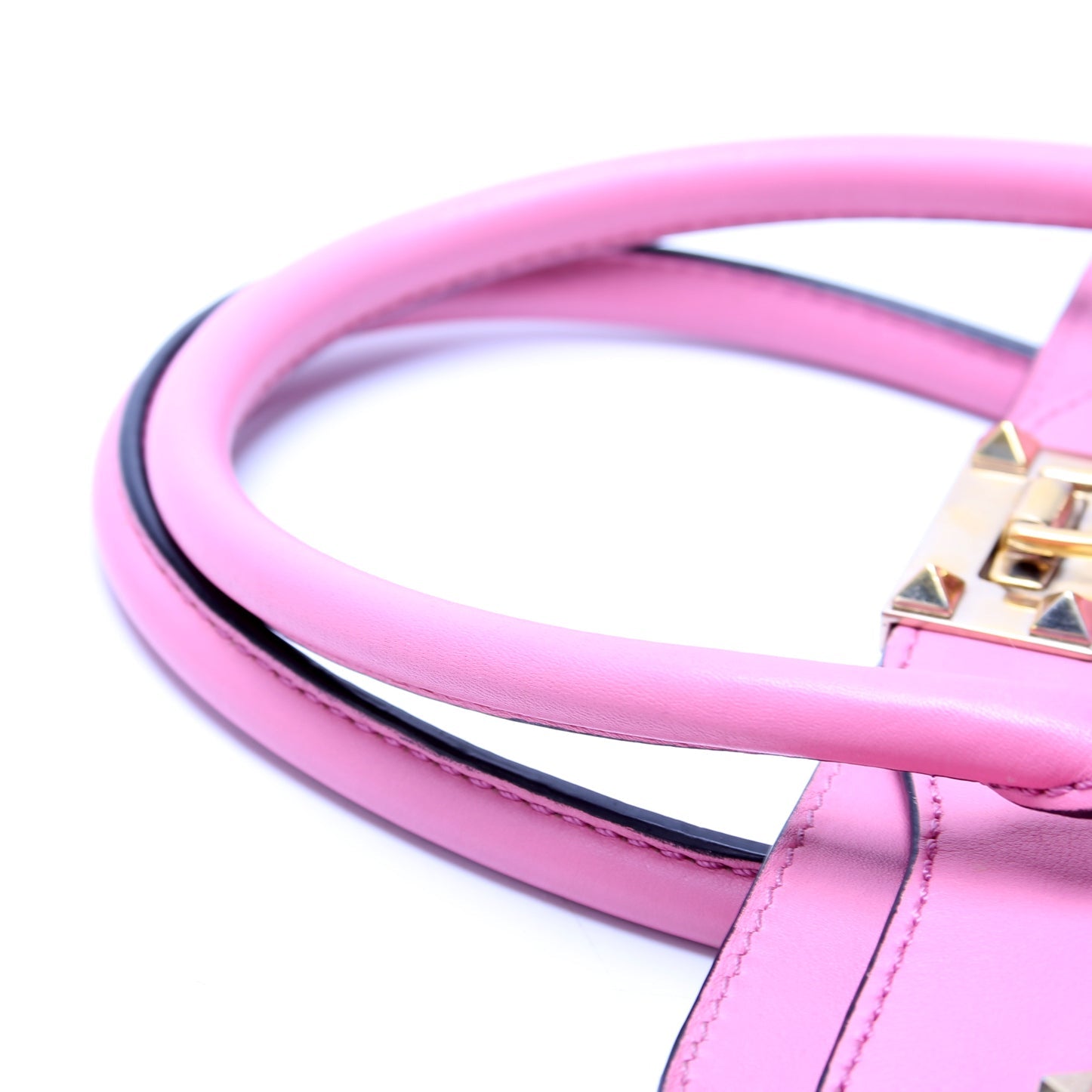 Rockstud Double Handle Tote Small Pink