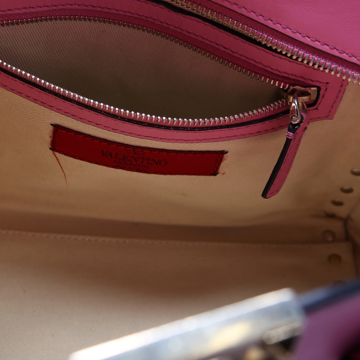 Rockstud Double Handle Tote Small Pink