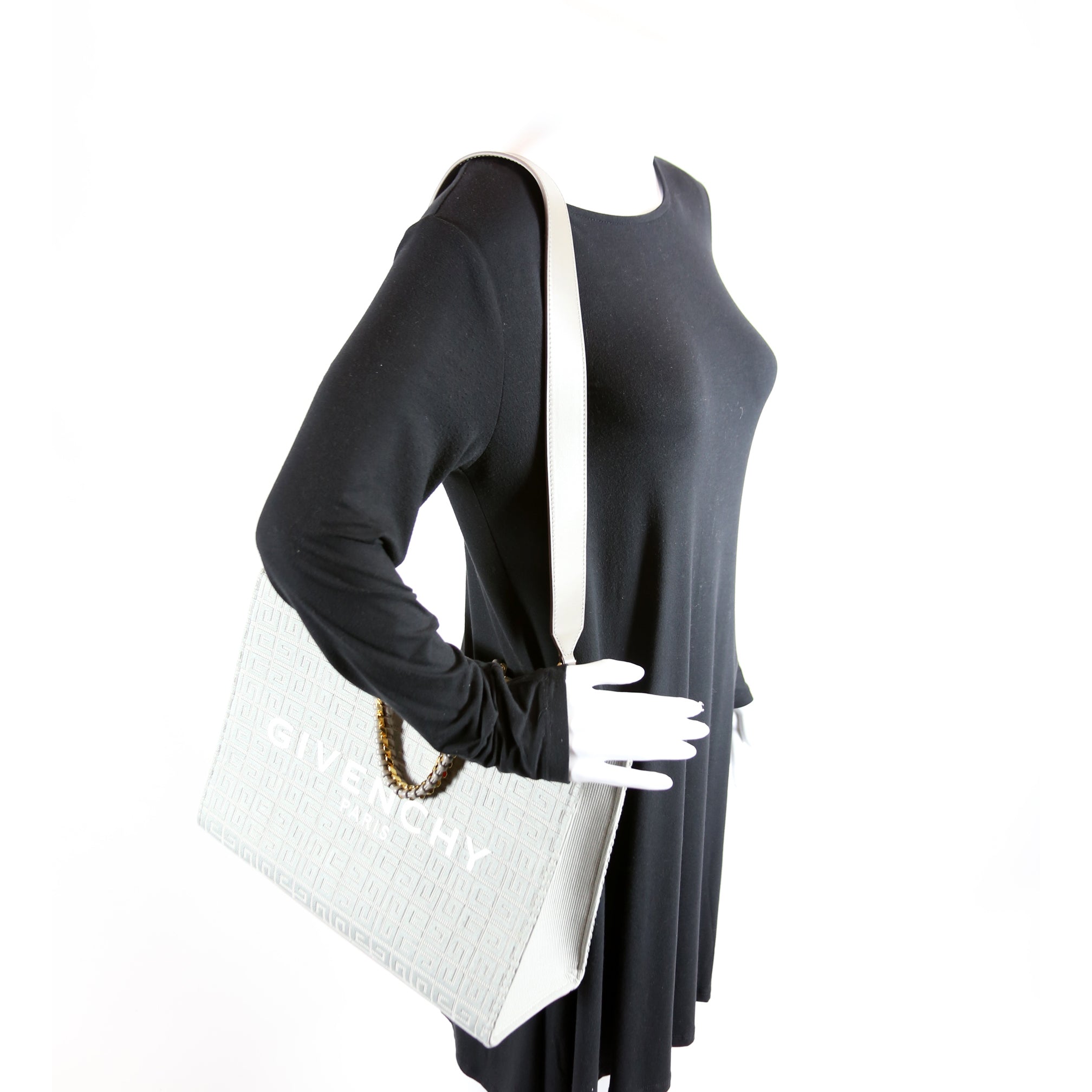 4-G Jacquard Medium Tote Grey