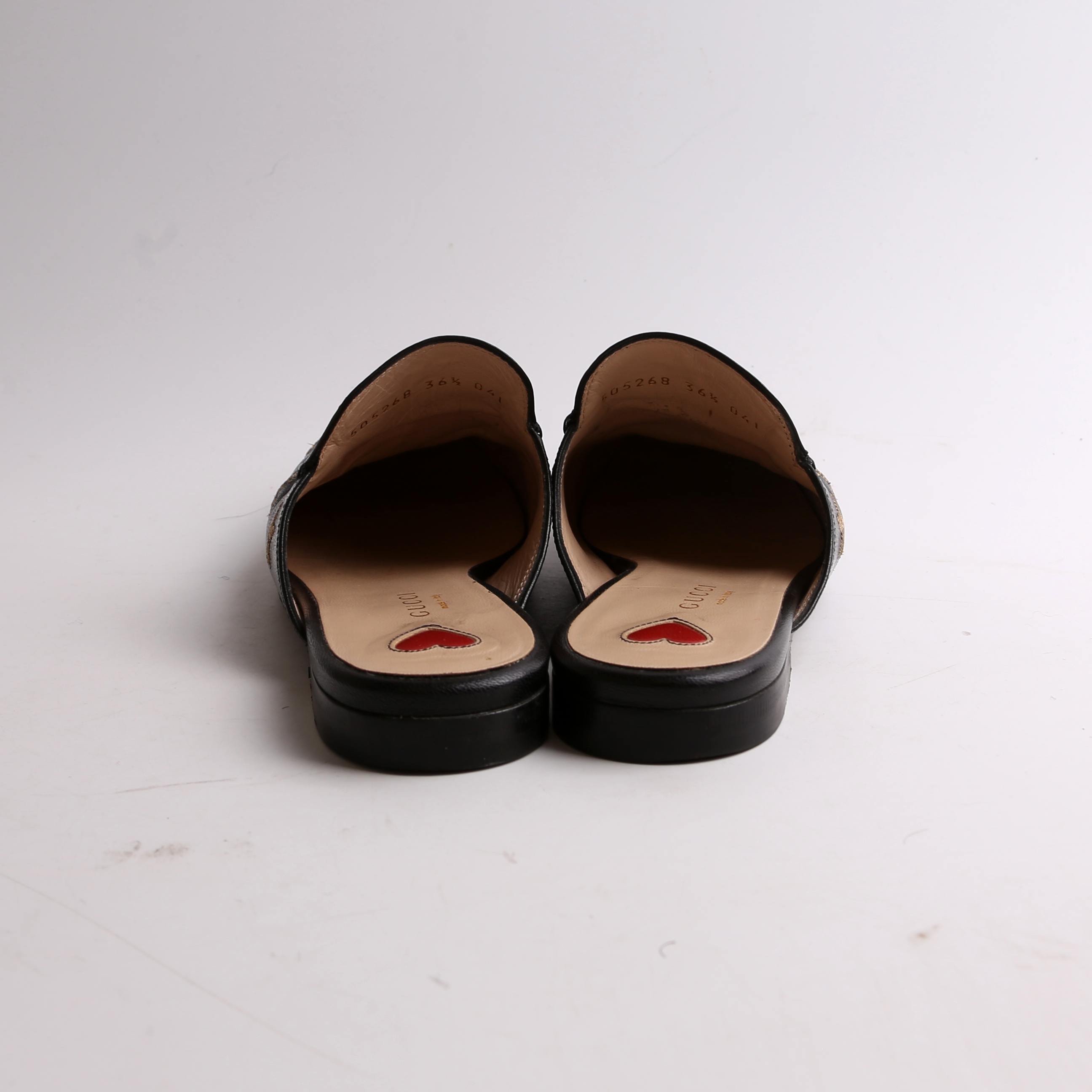 Gucci Princetown Bee Mules Size 36.5