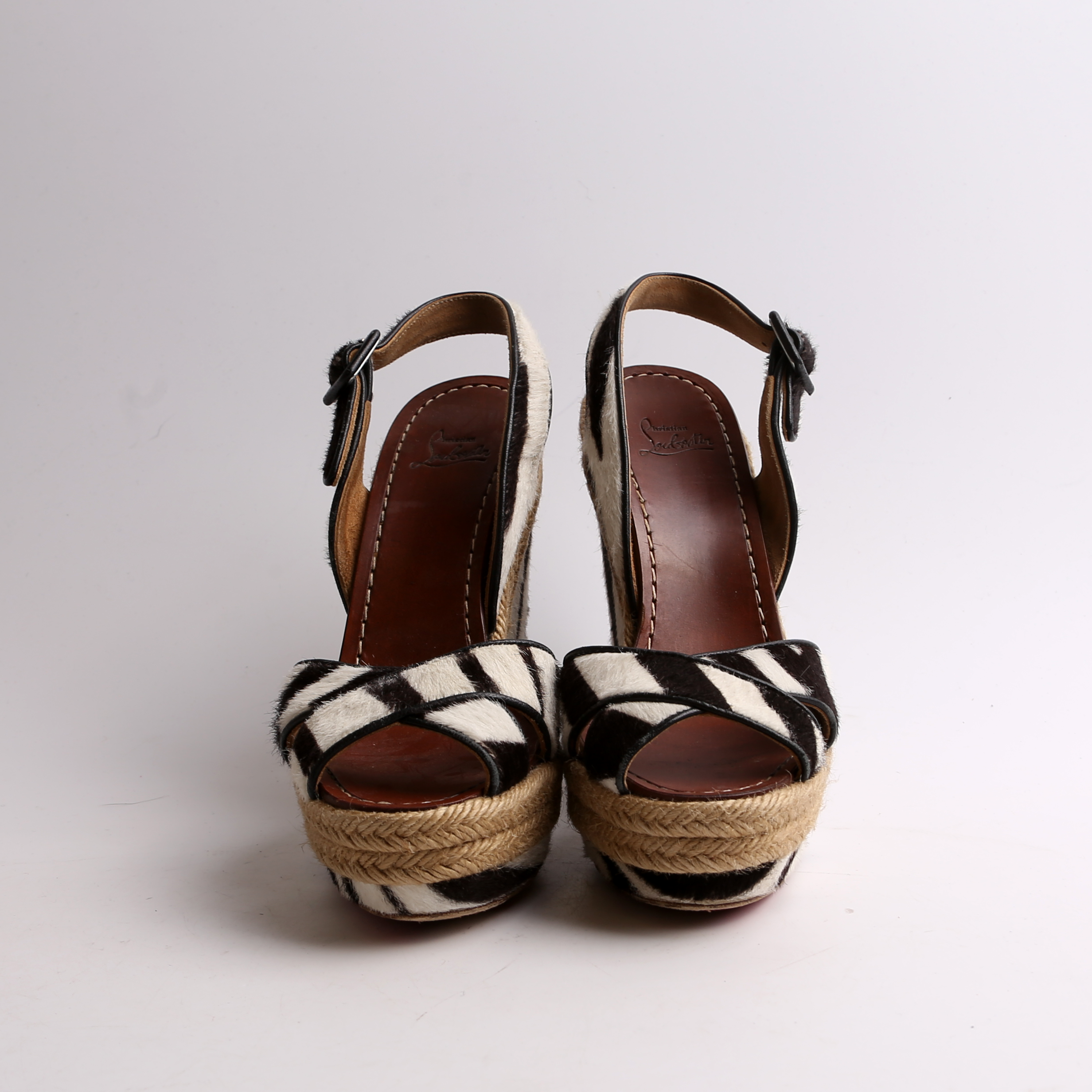 Ponyhair Wedge Sandals Size 36
