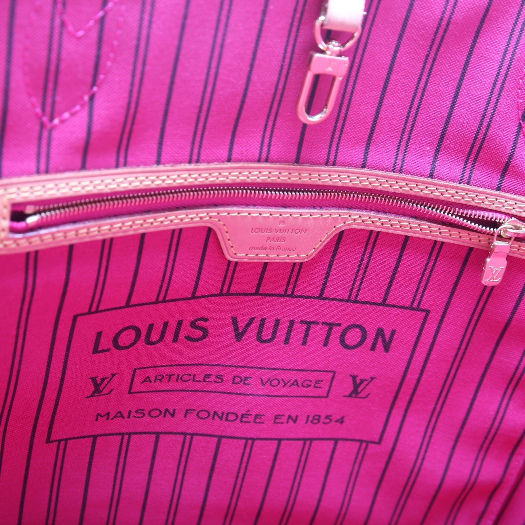 Neverfull W/Wallet MM Monogram Pink