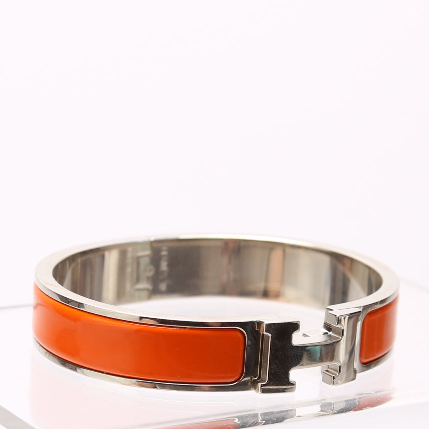 Hermes Clic Clac Narrow PM Orange/Silver