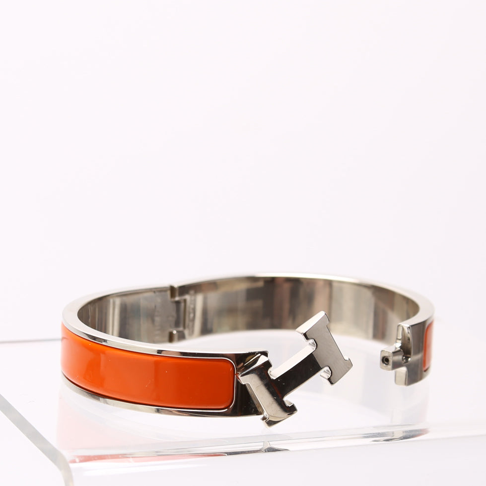 Hermes Clic Clac Narrow PM Orange/Silver