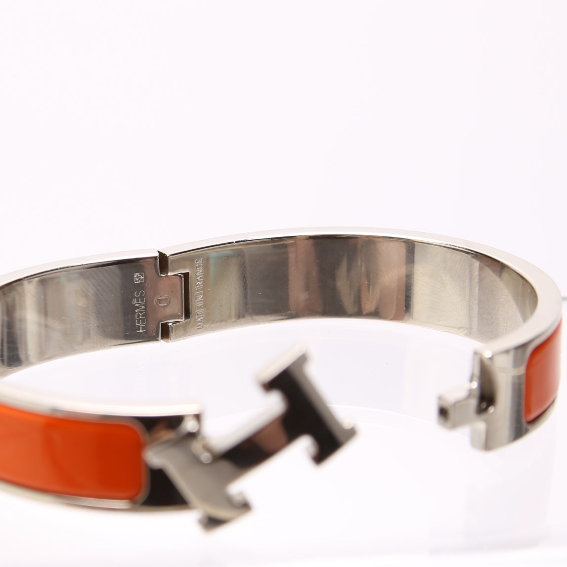 Hermes Clic Clac Narrow PM Orange/Silver