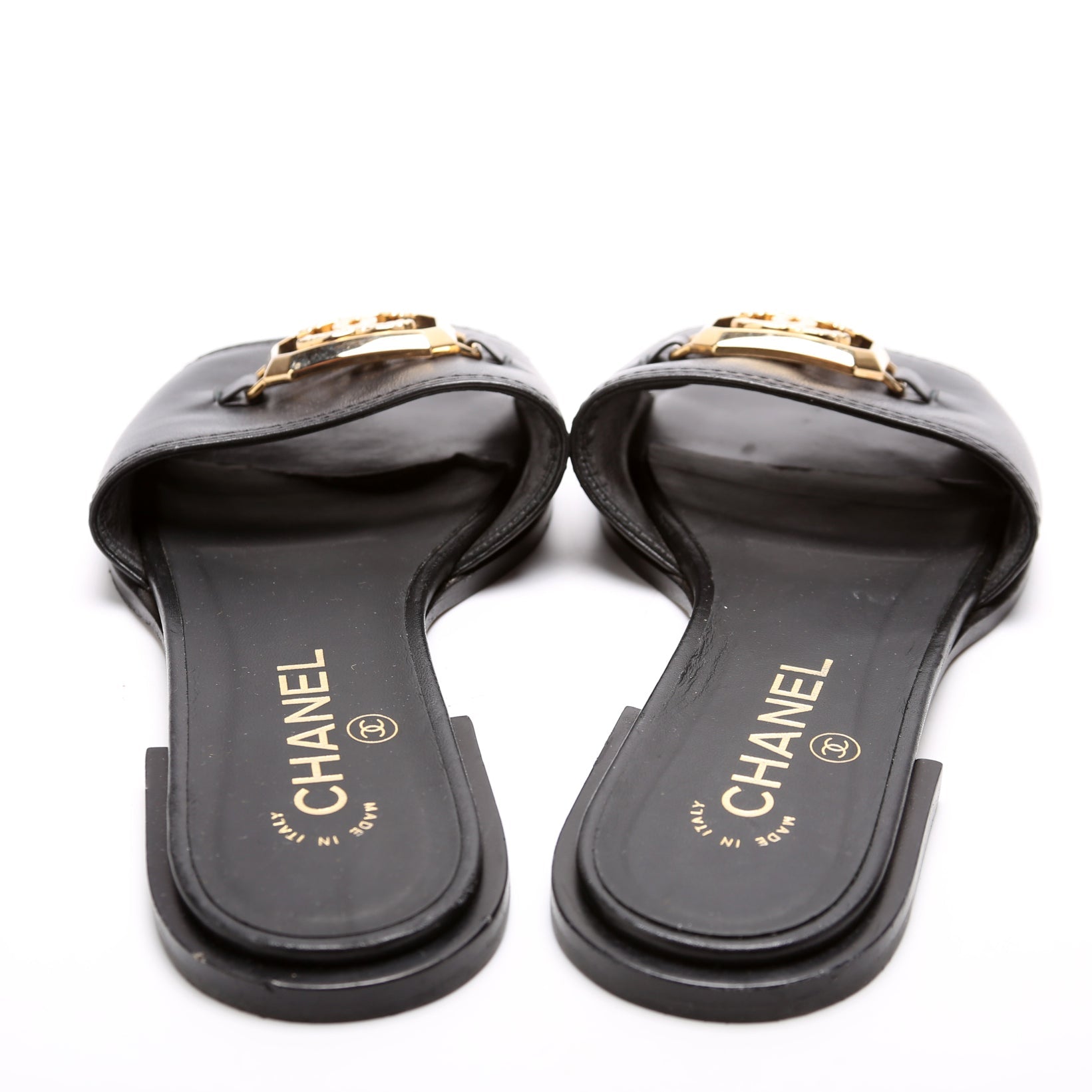 CC Leather Sandals Size 38 Black