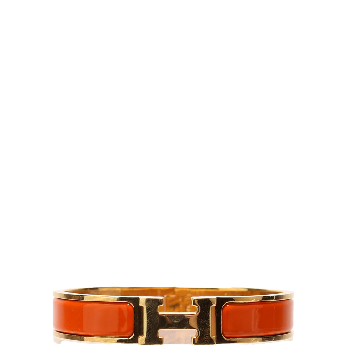 Hermes Clic Clac Narrow GM Bracelet Orange