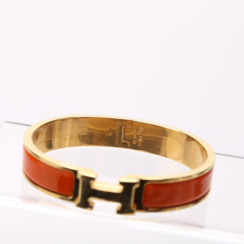 Hermes Clic Clac Narrow GM Bracelet Orange