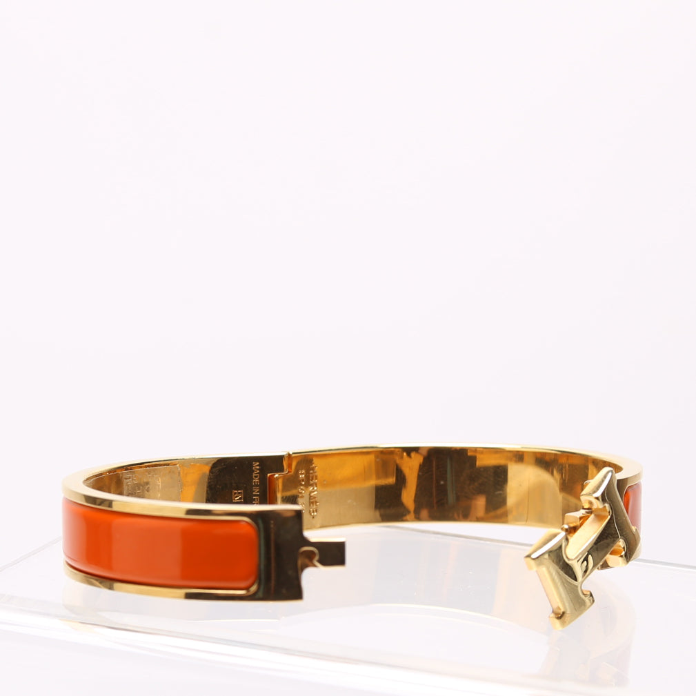 Hermes Clic Clac Narrow GM Bracelet Orange