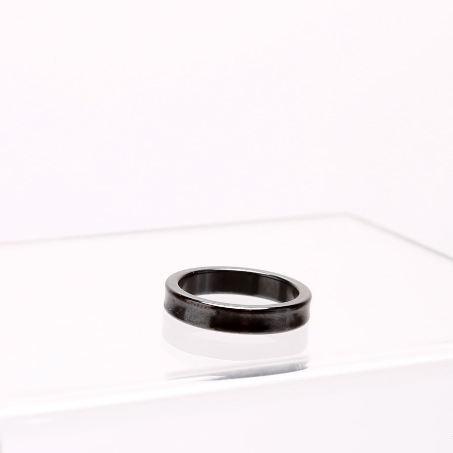 1837 Narrow Titanium Ring Size 6 Black
