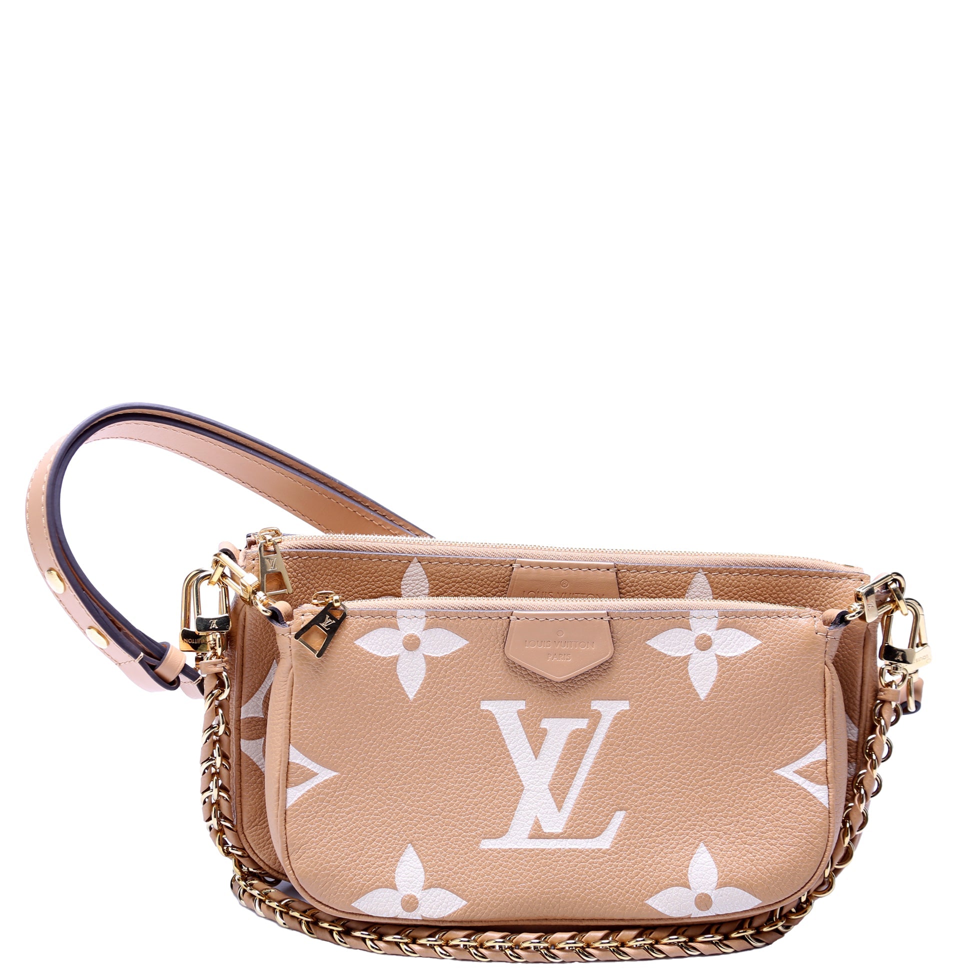 Multi Pochette Bicolor Empreinte Tan