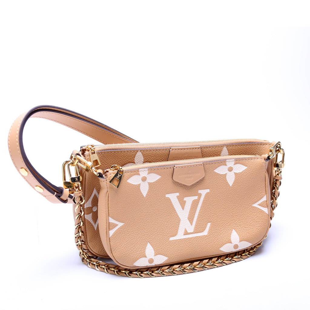 Multi Pochette Bicolor Empreinte Tan