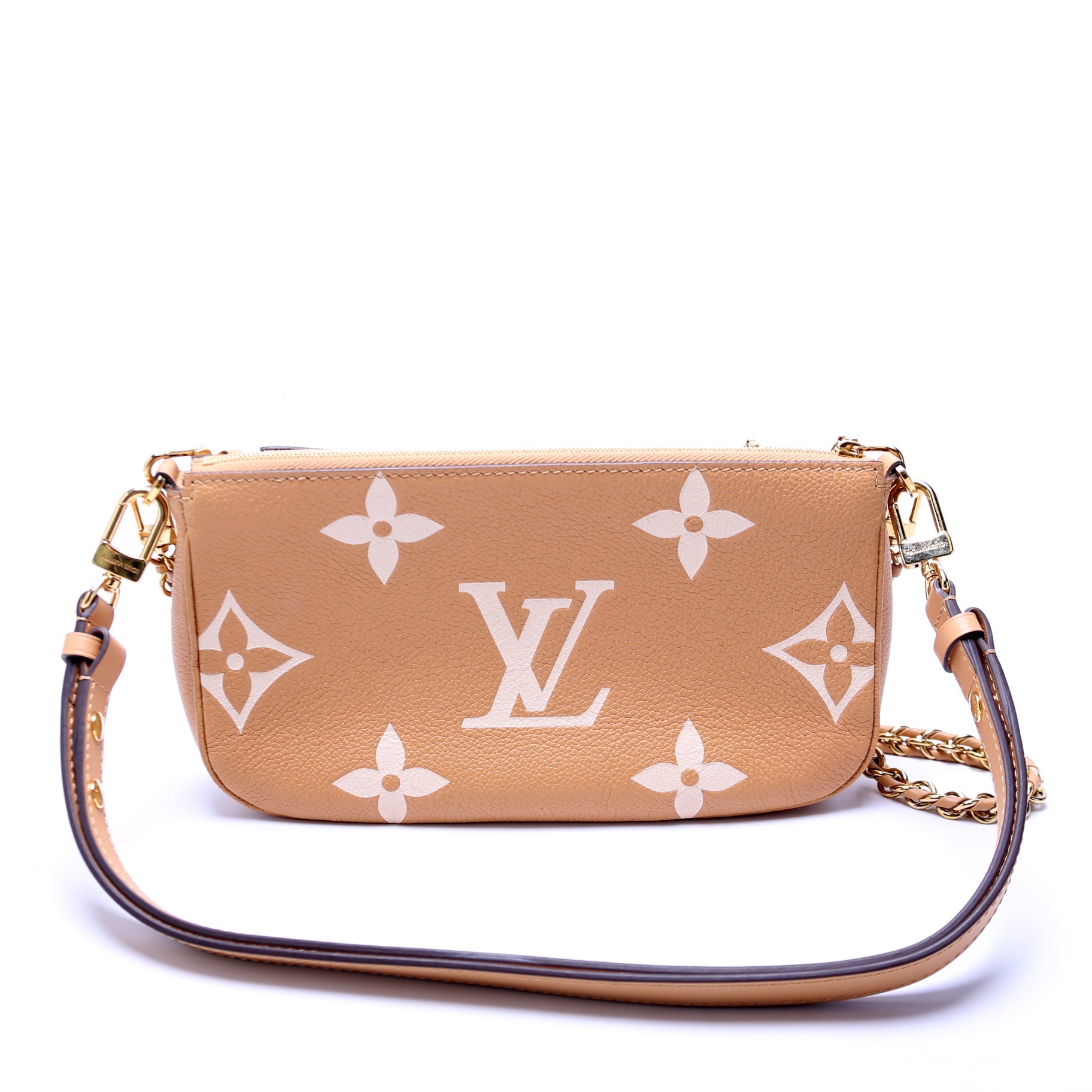 Multi Pochette Bicolor Empreinte Tan