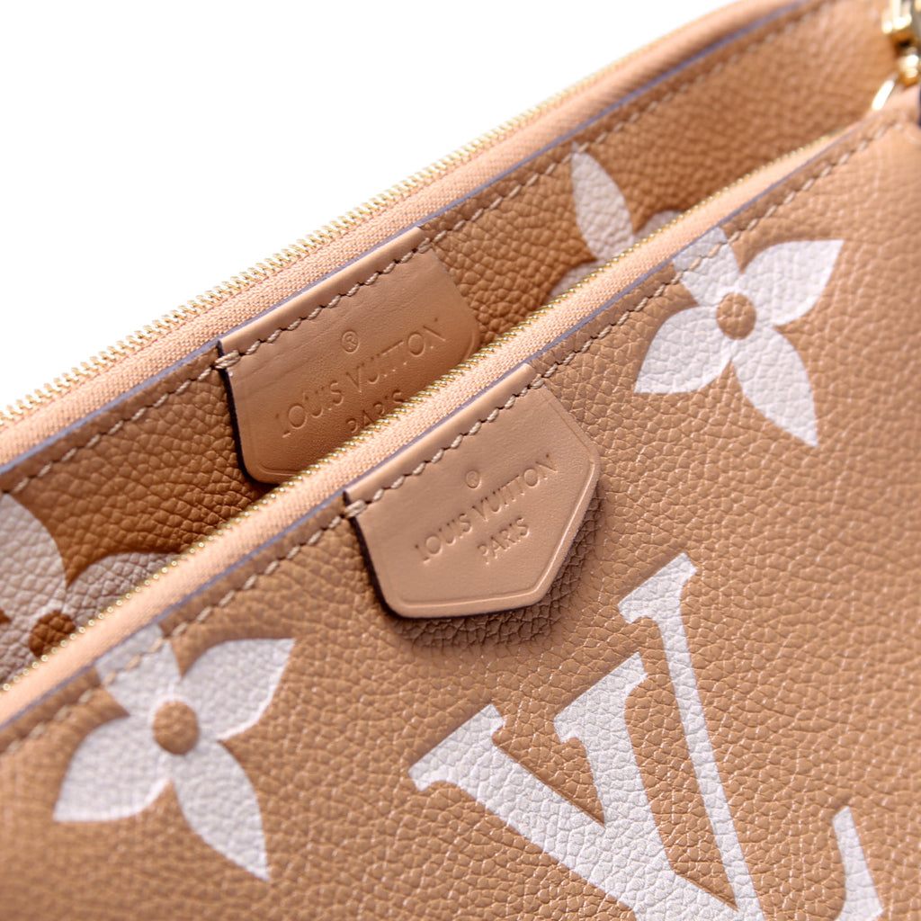Multi Pochette Bicolor Empreinte Tan
