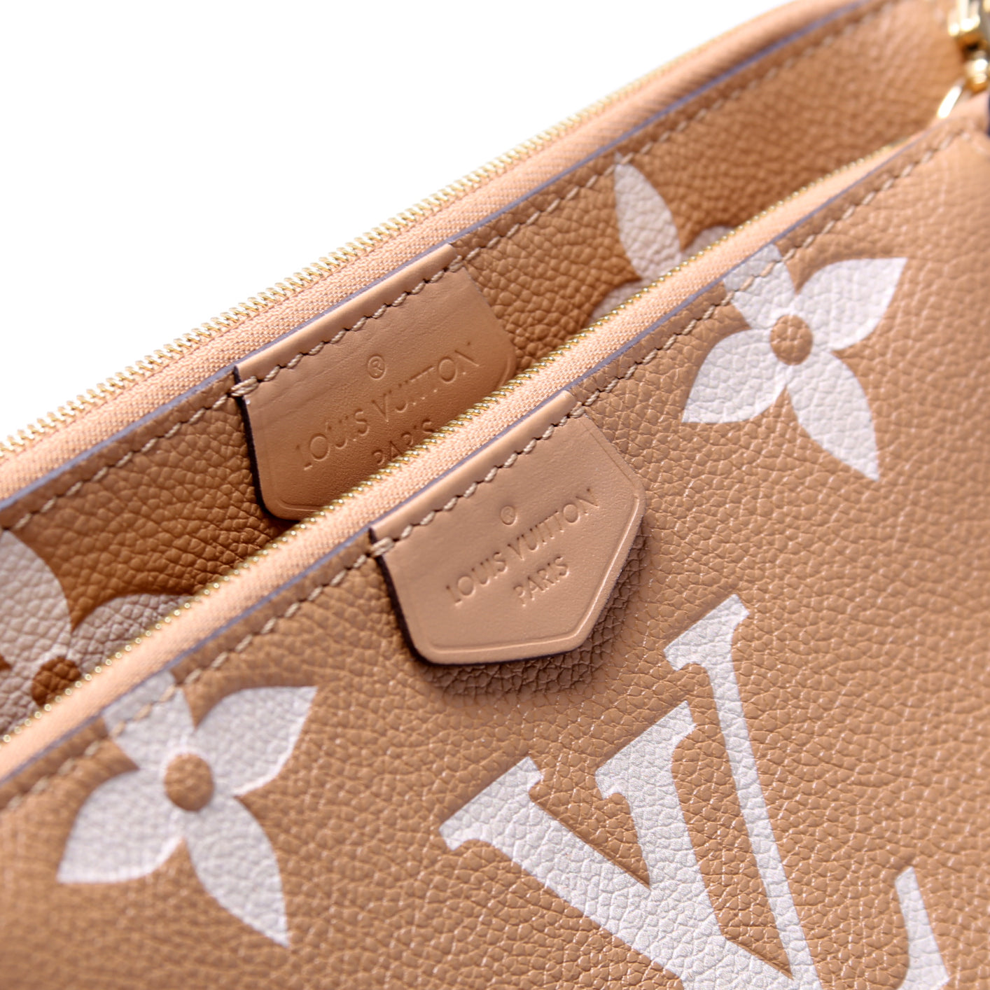 Multi Pochette Bicolor Empreinte Tan