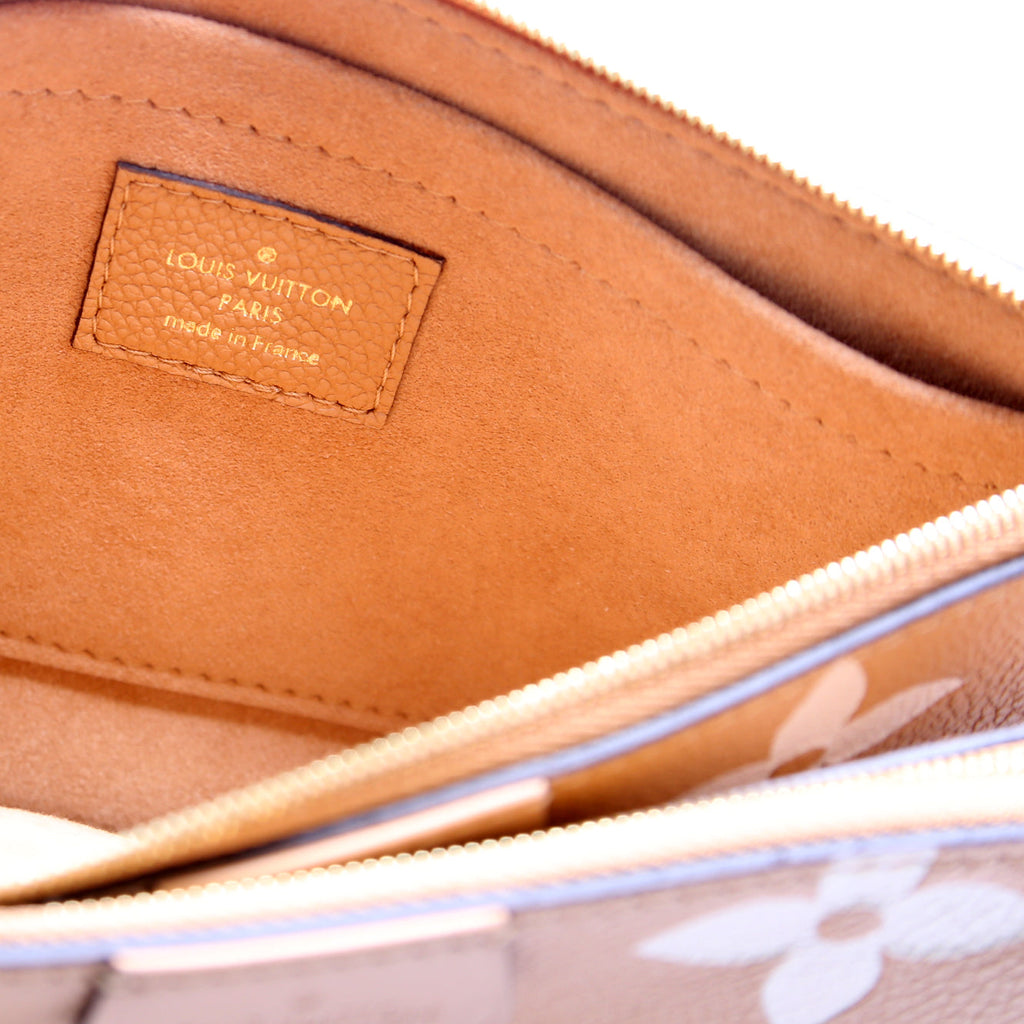 Multi Pochette Bicolor Empreinte Tan