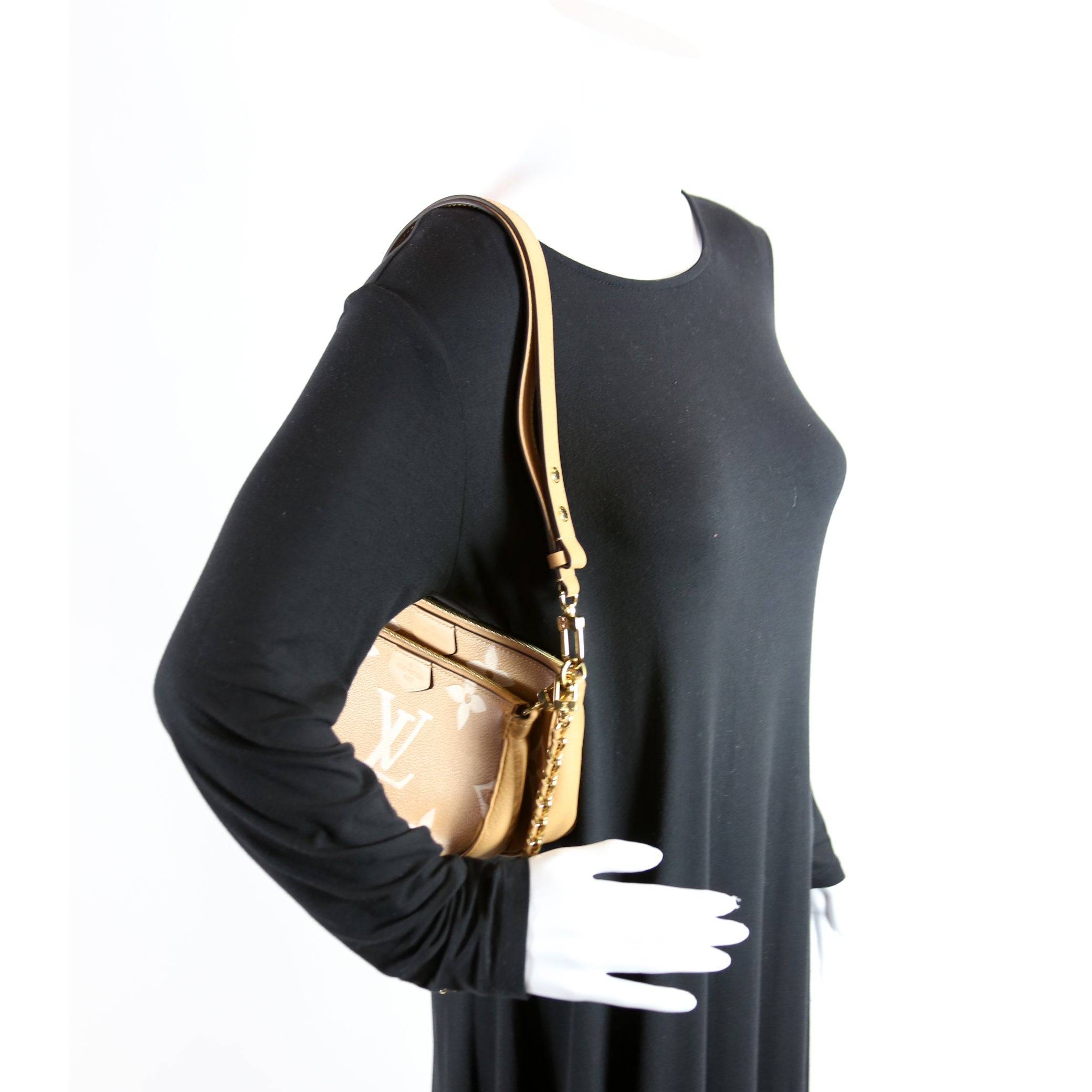 Multi Pochette Bicolor Empreinte Tan