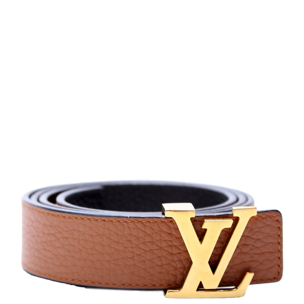 LV Initiales 30MM Taurillon Reversible Belt Size 80/32 Brown