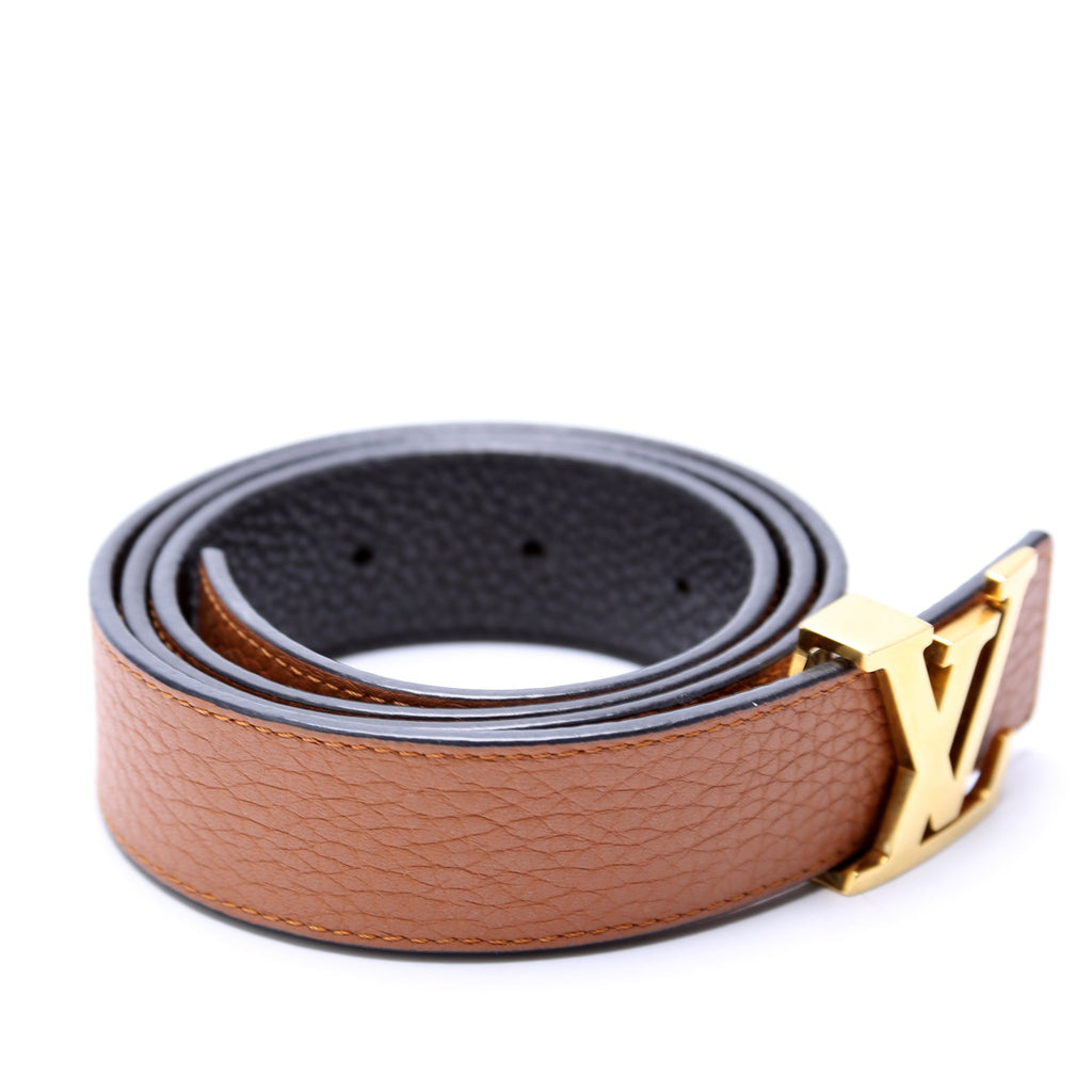 LV Initiales 30MM Taurillon Reversible Belt Size 80/32 Brown