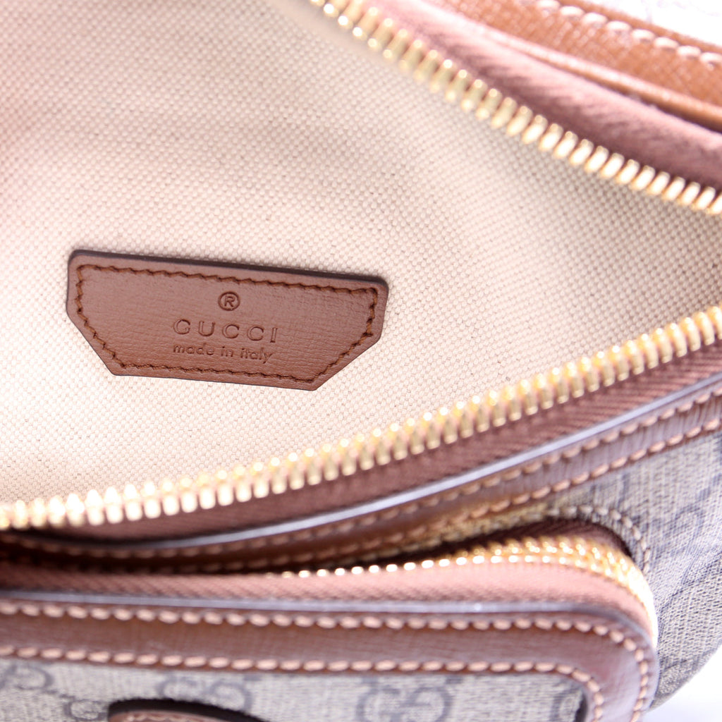 682933 GG Supreme Interlocking GG Belt Bag Brown
