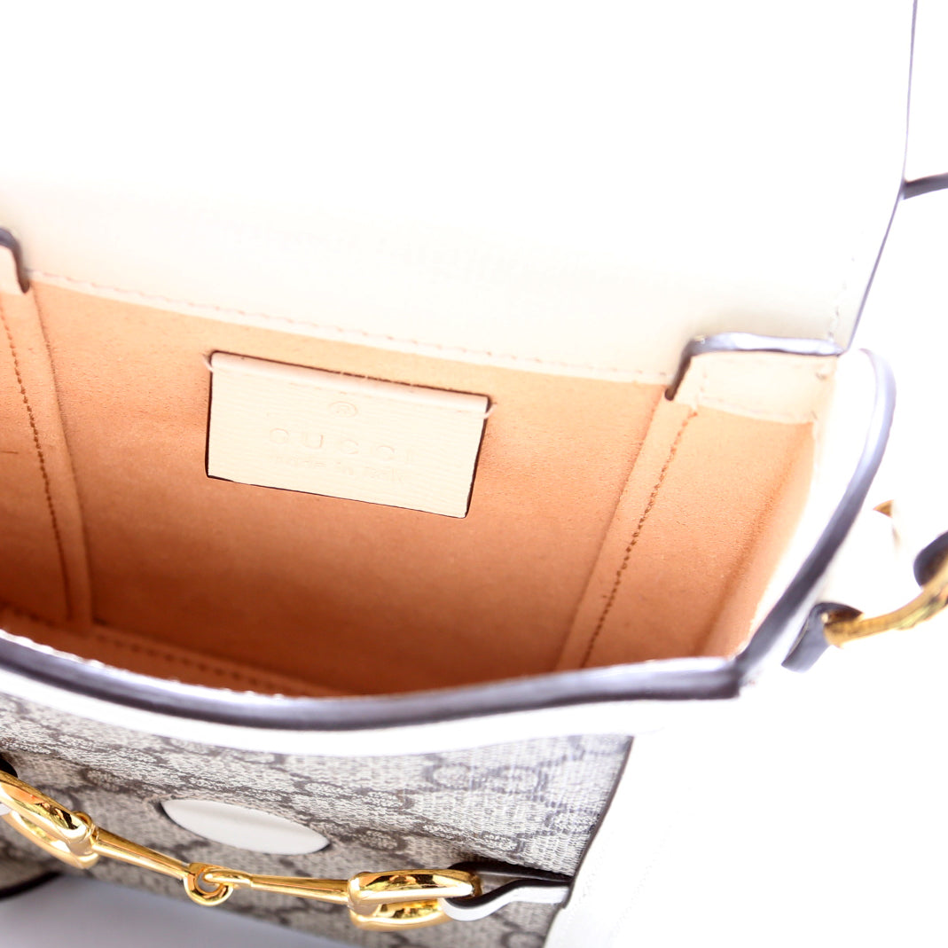 625615 Horsebot 1955 GG Supreme Mini Bag White