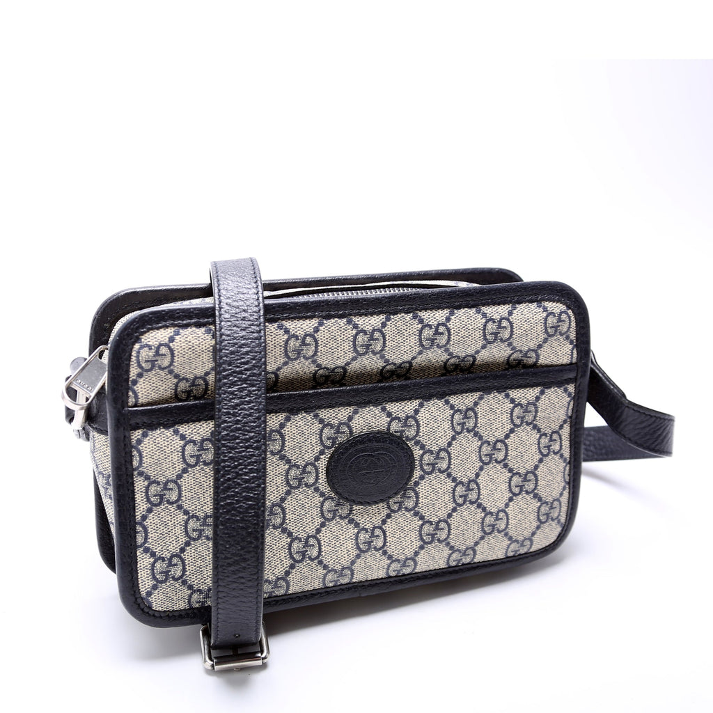 658572 GG Supreme Interlocking Mini Bag Blue