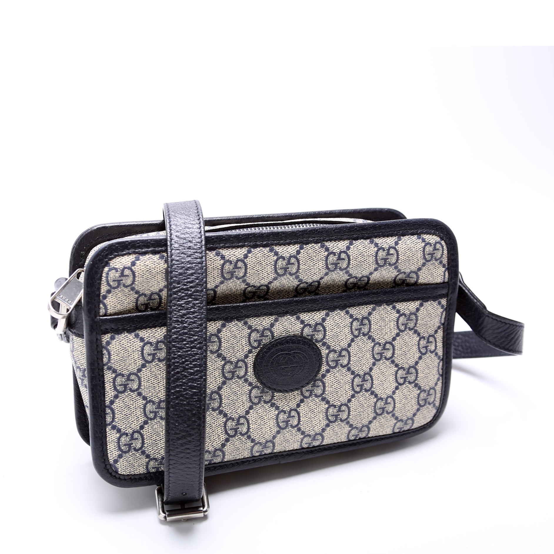 658572 GG Supreme Interlocking Mini Bag Blue
