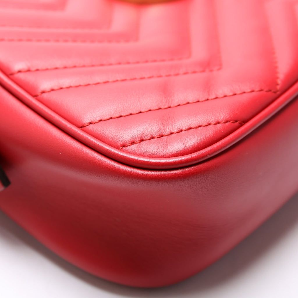Gucci 447632 Marmont Small Leather Camera Red