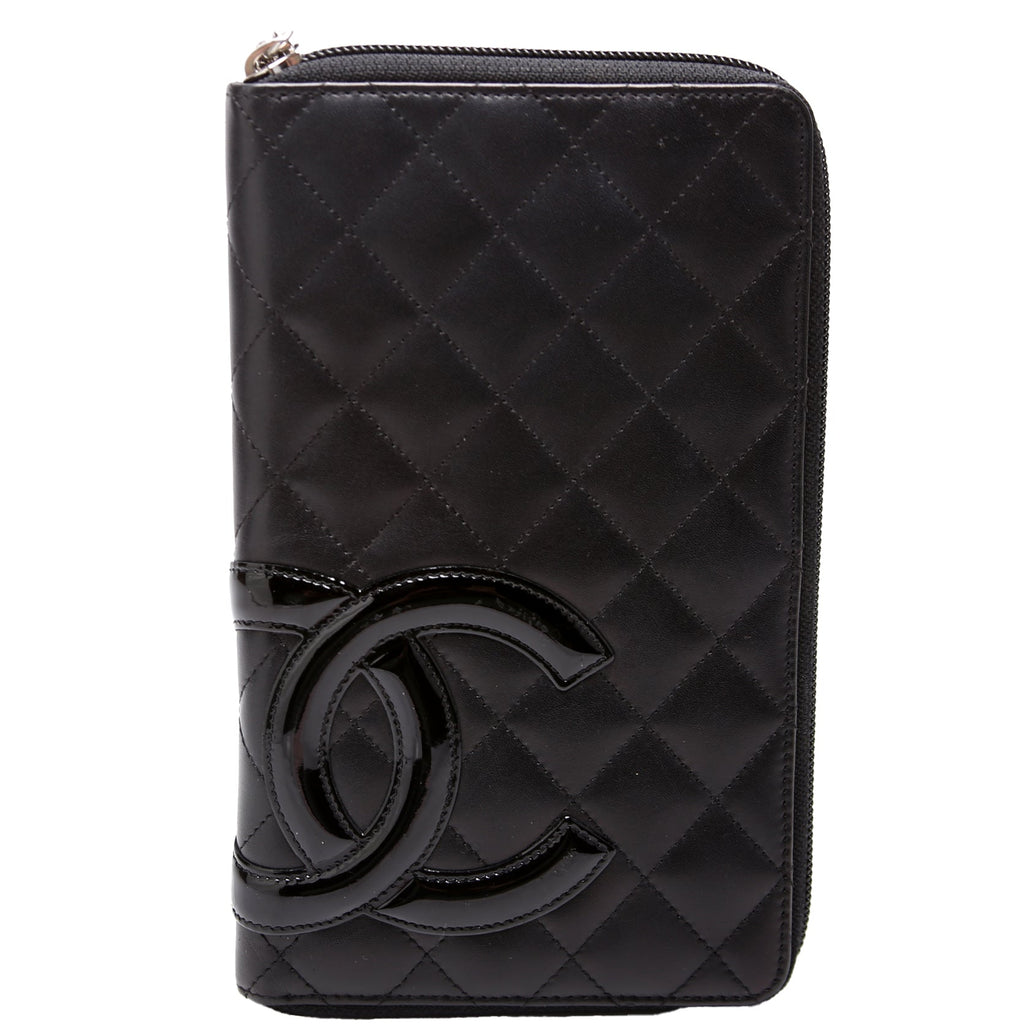 Cambon Ligne Zip Around Organizer Wallet Black