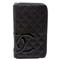 Cambon Ligne Zip Around Organizer Wallet Black