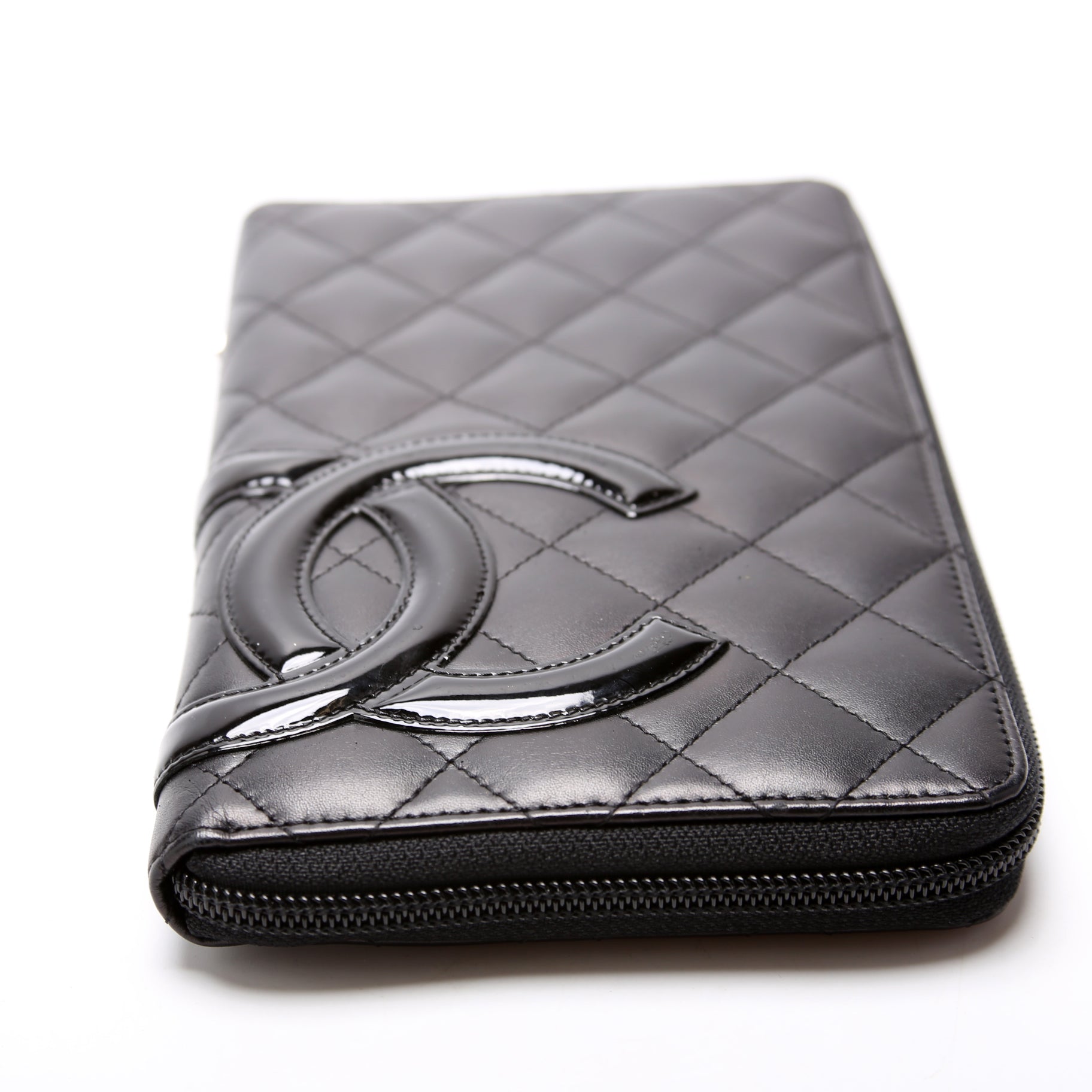 Cambon Ligne Zip Around Organizer Wallet Black