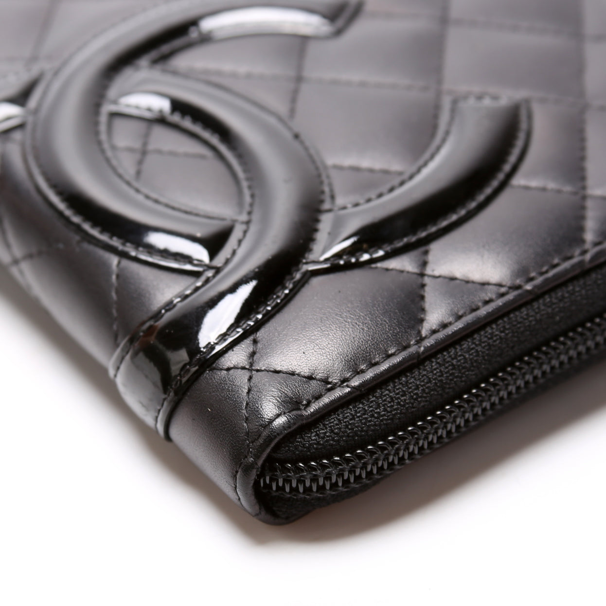 Cambon Ligne Zip Around Organizer Wallet Black