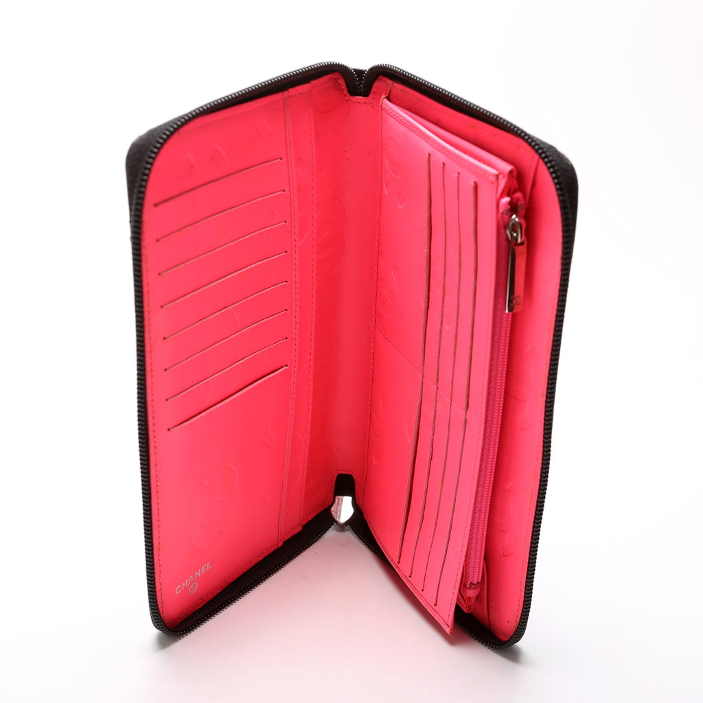 Cambon Ligne Zip Around Organizer Wallet Black