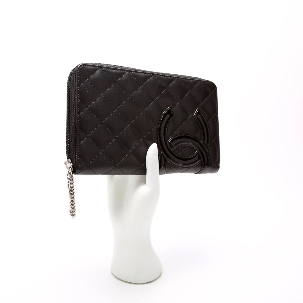 Cambon Ligne Zip Around Organizer Wallet Black
