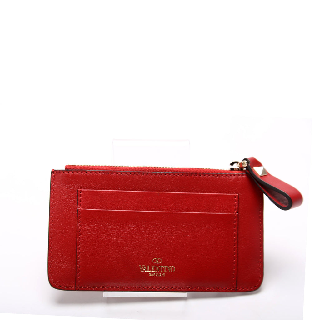 Rockstud Key Coin Card Case Red
