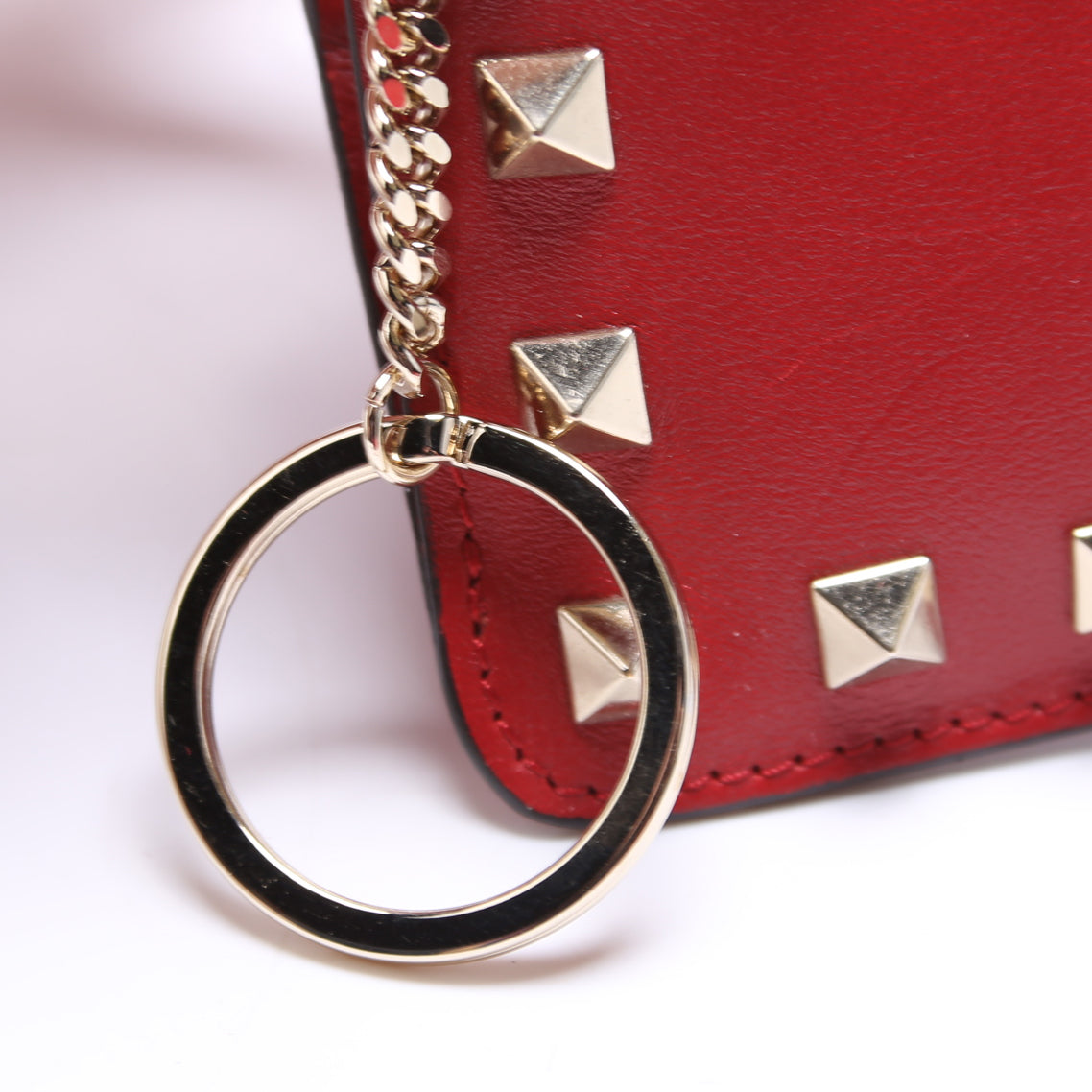 Rockstud Key Coin Card Case Red