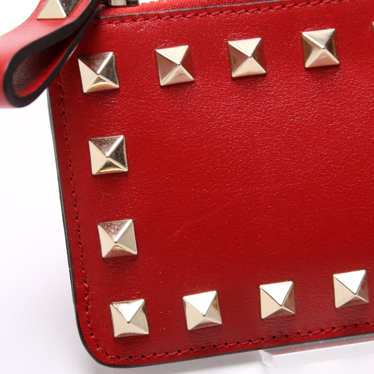 Rockstud Key Coin Card Case Red