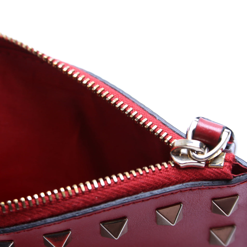 Rockstud Key Coin Card Case Red